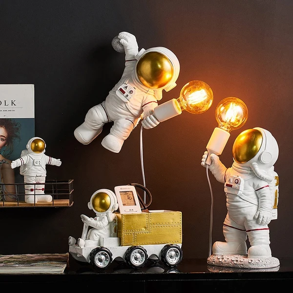 Safe Astronaut Light Figurine Decor Enhanced