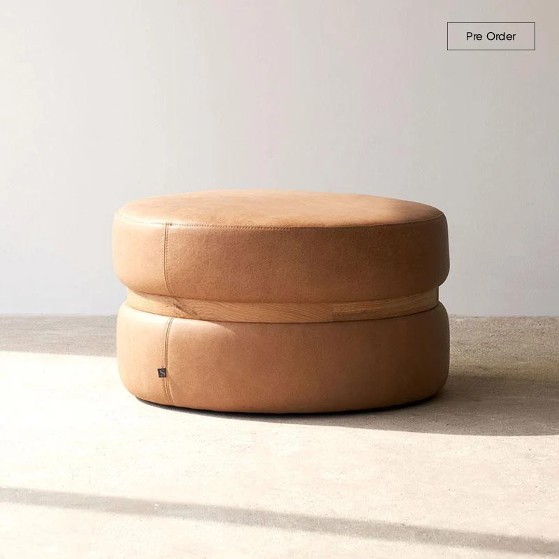 Organic Saga Ottoman Bespoke Leather Top-Quality