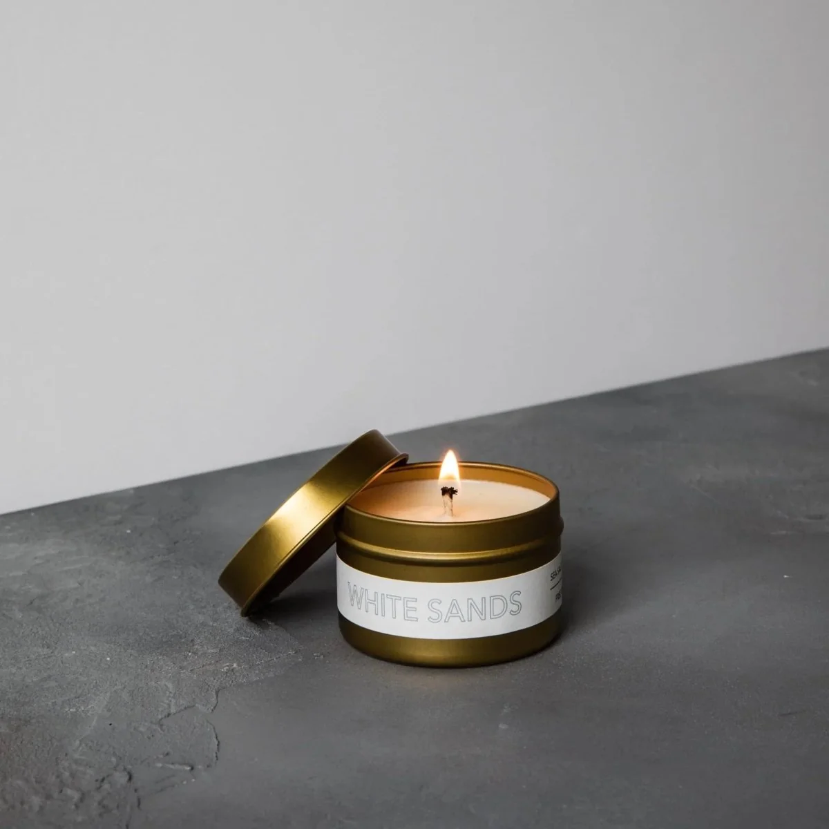 Soft White Sands Travel Candle Selected