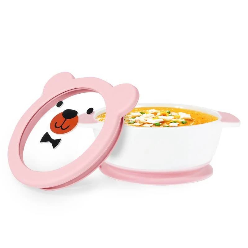 Elegant MR. Chou Suction Baby Bowls with Leakproof Tempered Glass Lids for Babies Toddlers Ceramic First Stage Infant Feeding Supplies with Handles Carefully Designed