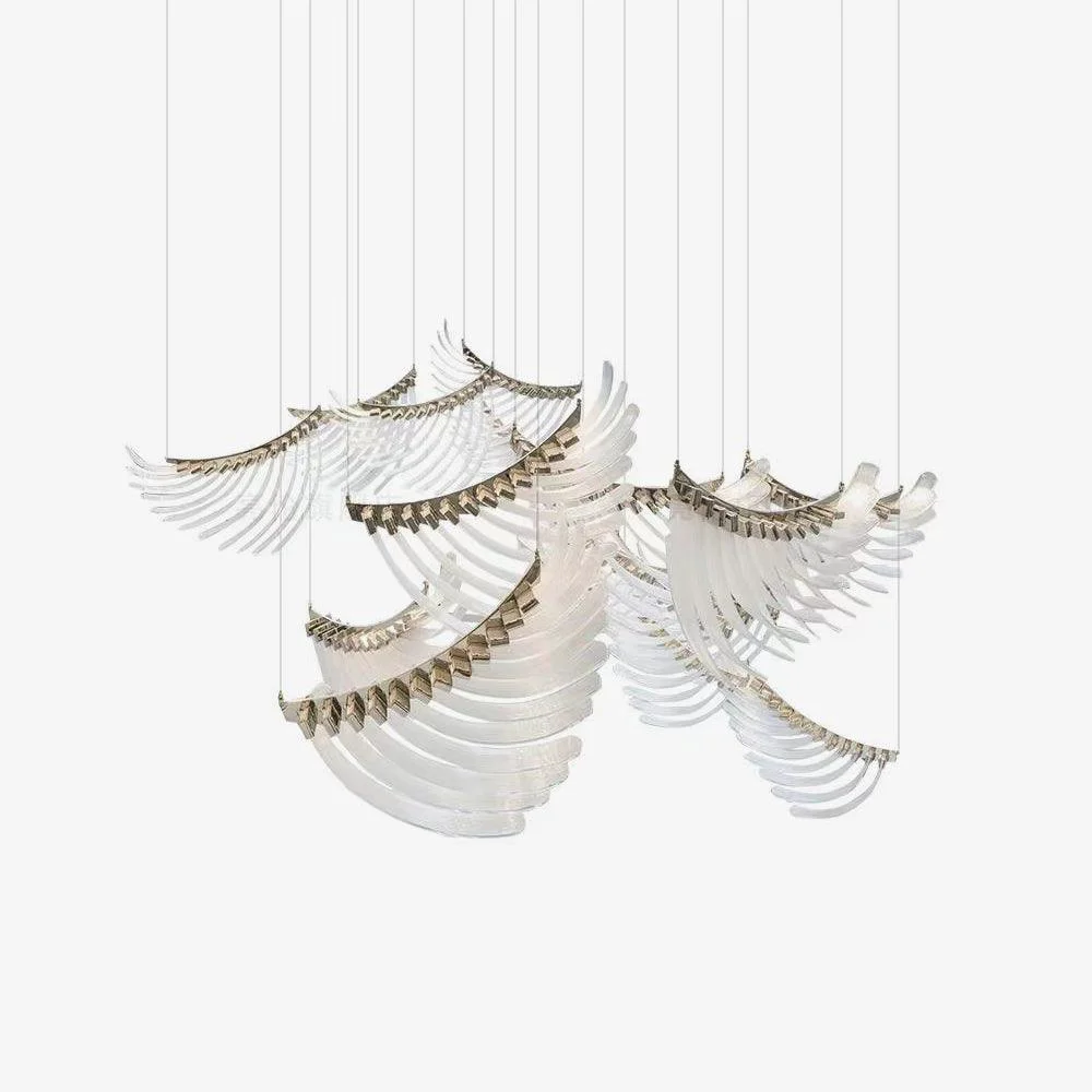 Quality Tiered Palmette Chandelier Casual