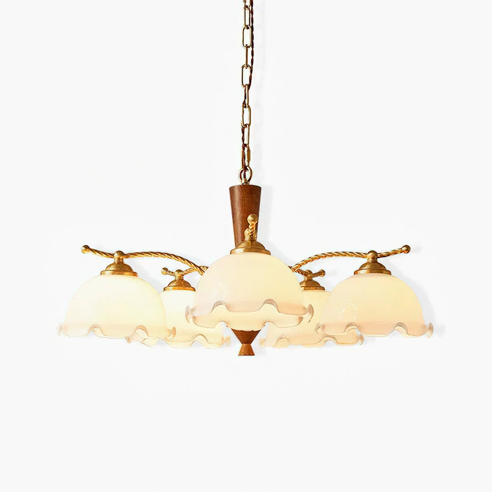 Classic Milky Flower Chandelier Authentic