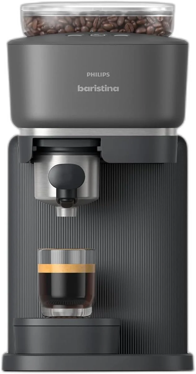 Selected Philips Baristina Espresso Machine Grind Tamp Brew Coffee Beans in One Swipe Compact 16 Bar Pump Pressure Automatic Grinder Effective