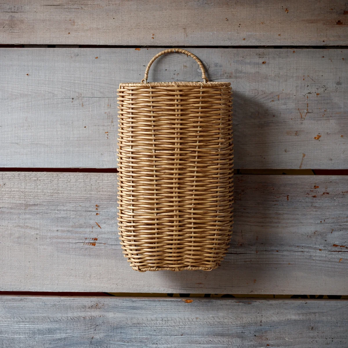Green Poly Weave Door Basket Optimized