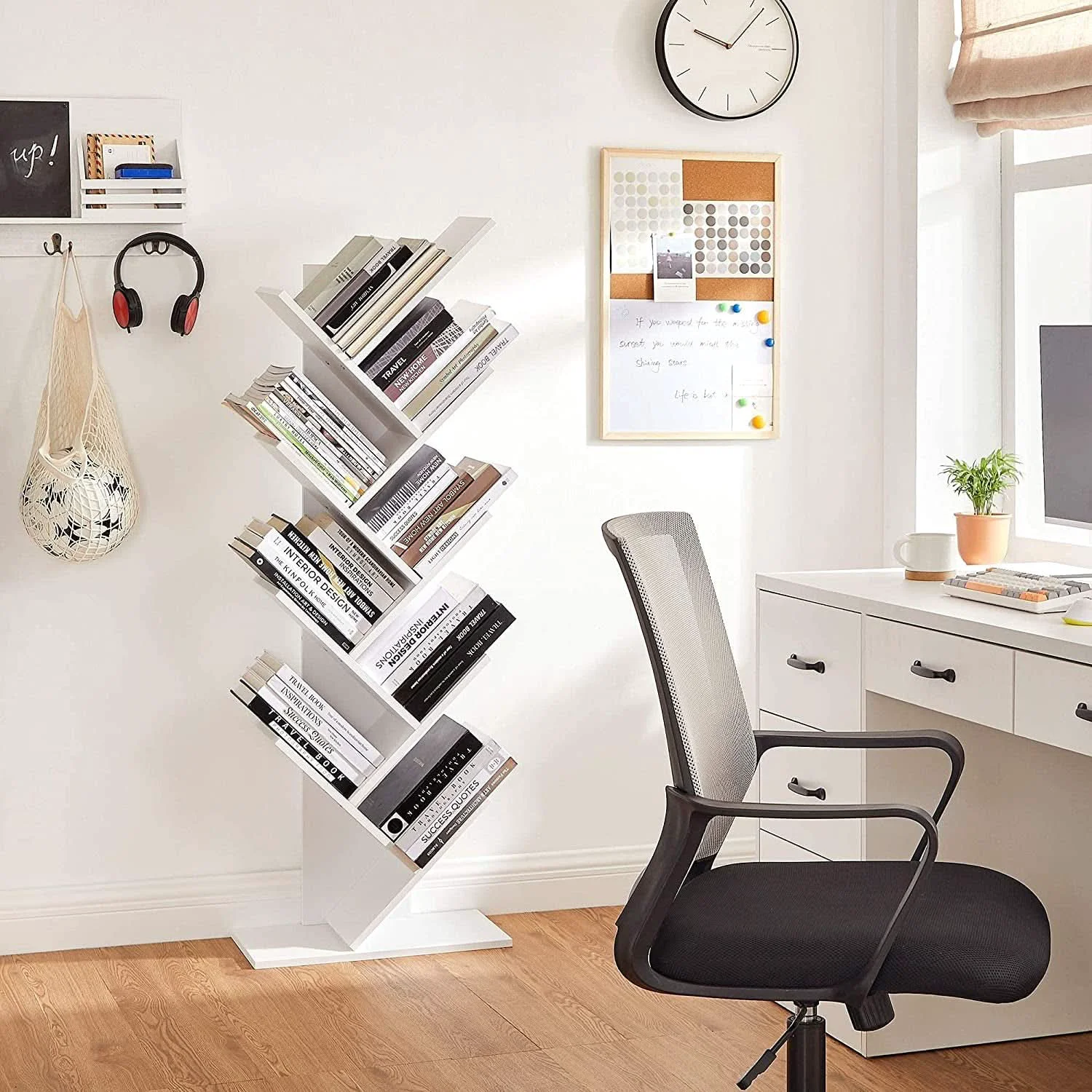 Lightweight Tree Branch Bookshelf 8 Tier For Small Spaces Home Office Smart