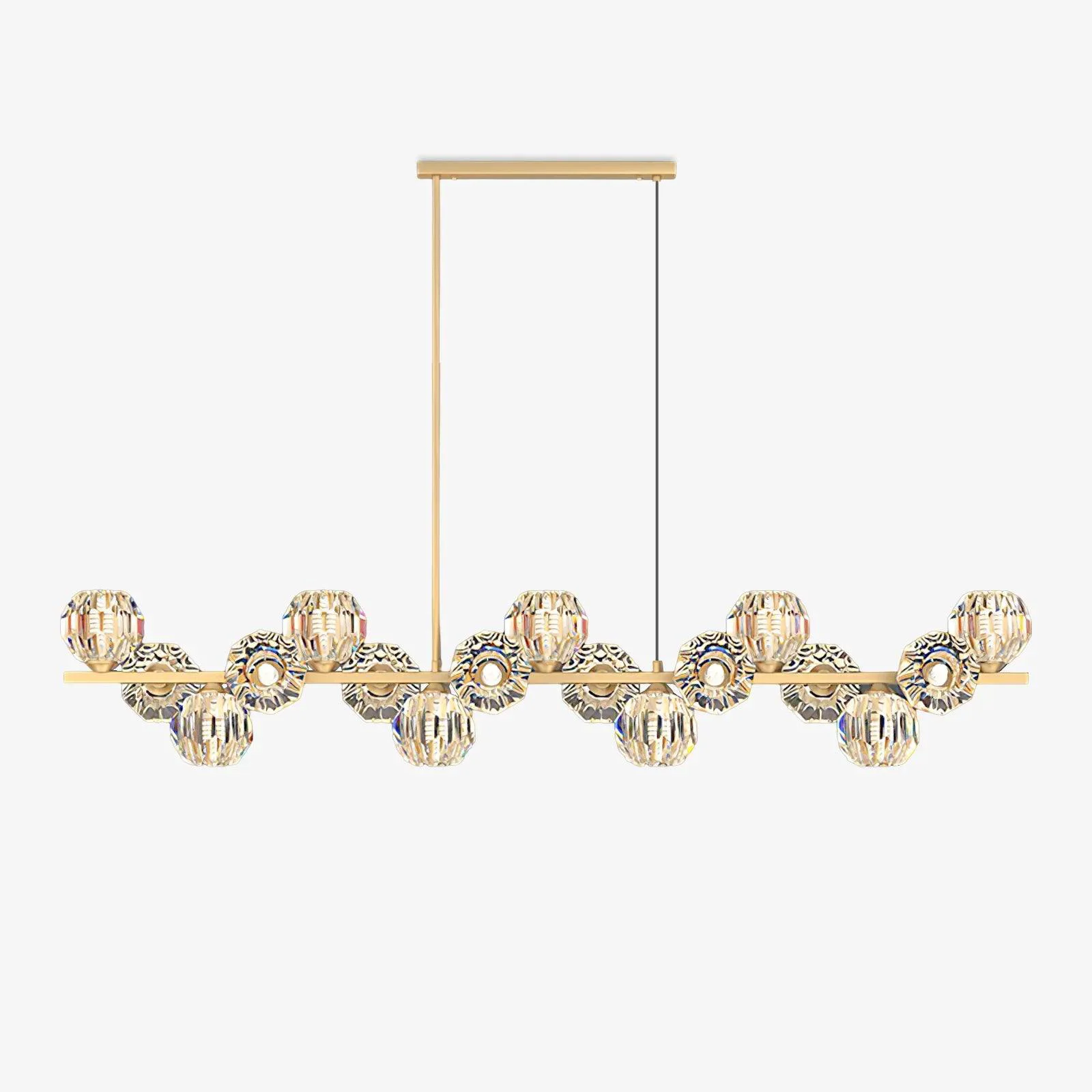 Elegant Crystal Glass Ball Chandelier Solid