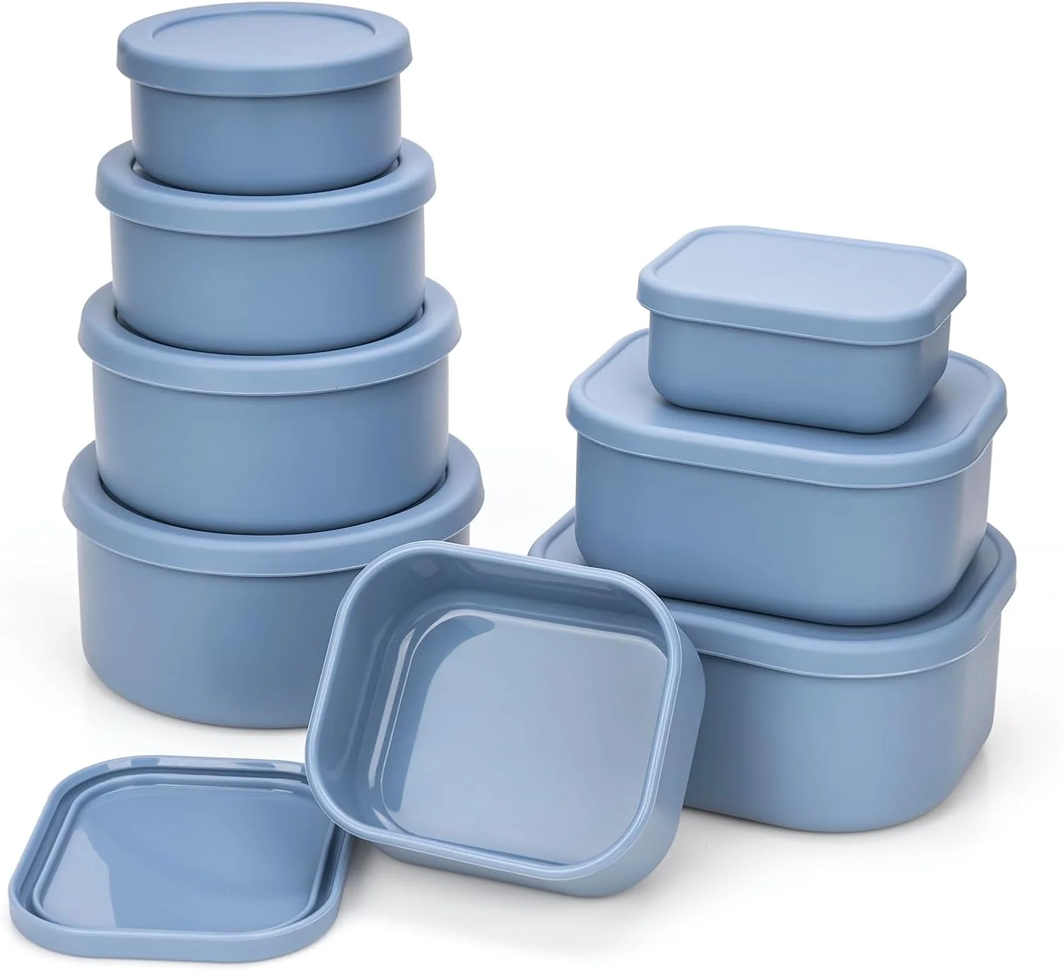 Soft Silicone Food Storage Containers 8-Pack Premium Material