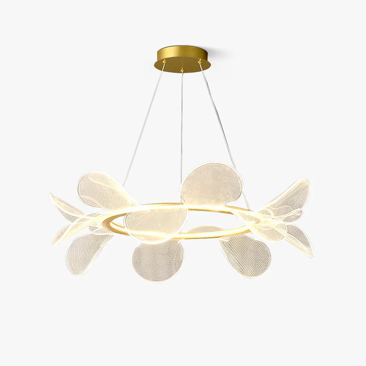 Fashionable Bain Flying Flowers Chandelier Lightweight