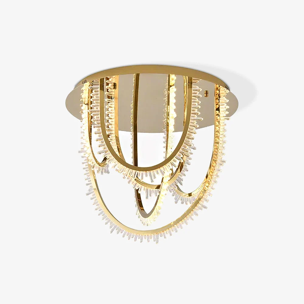 Durable Crystal Corde Ceiling Light Prestigious