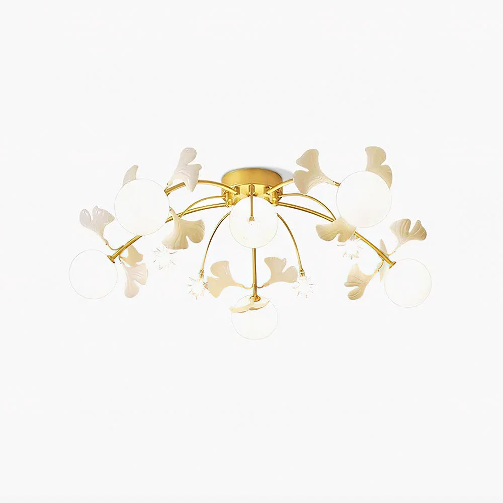 Verified Ginkgo Glass Ceiling Lamp Durable
