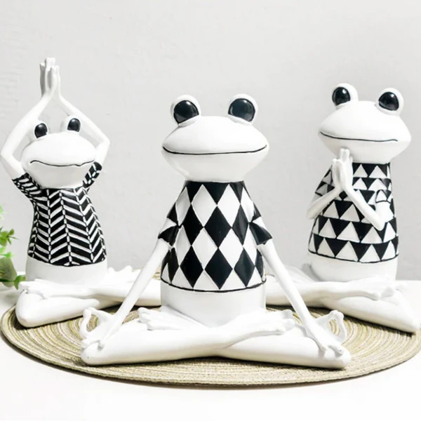 Eco-Friendly Yoga Frog Decorative Figurines Durable