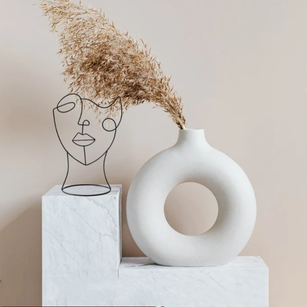 Convenient Abstract Face Decorative Sculpture Fashionable