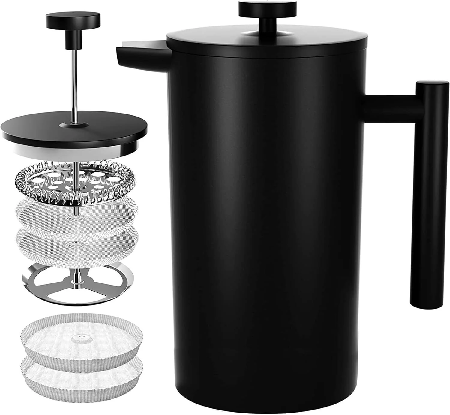 Selected French Press Coffee Maker Stainless Steel Double Wall Insulated Coffee Press 34 oz 4-8 Cups Carefully Designed