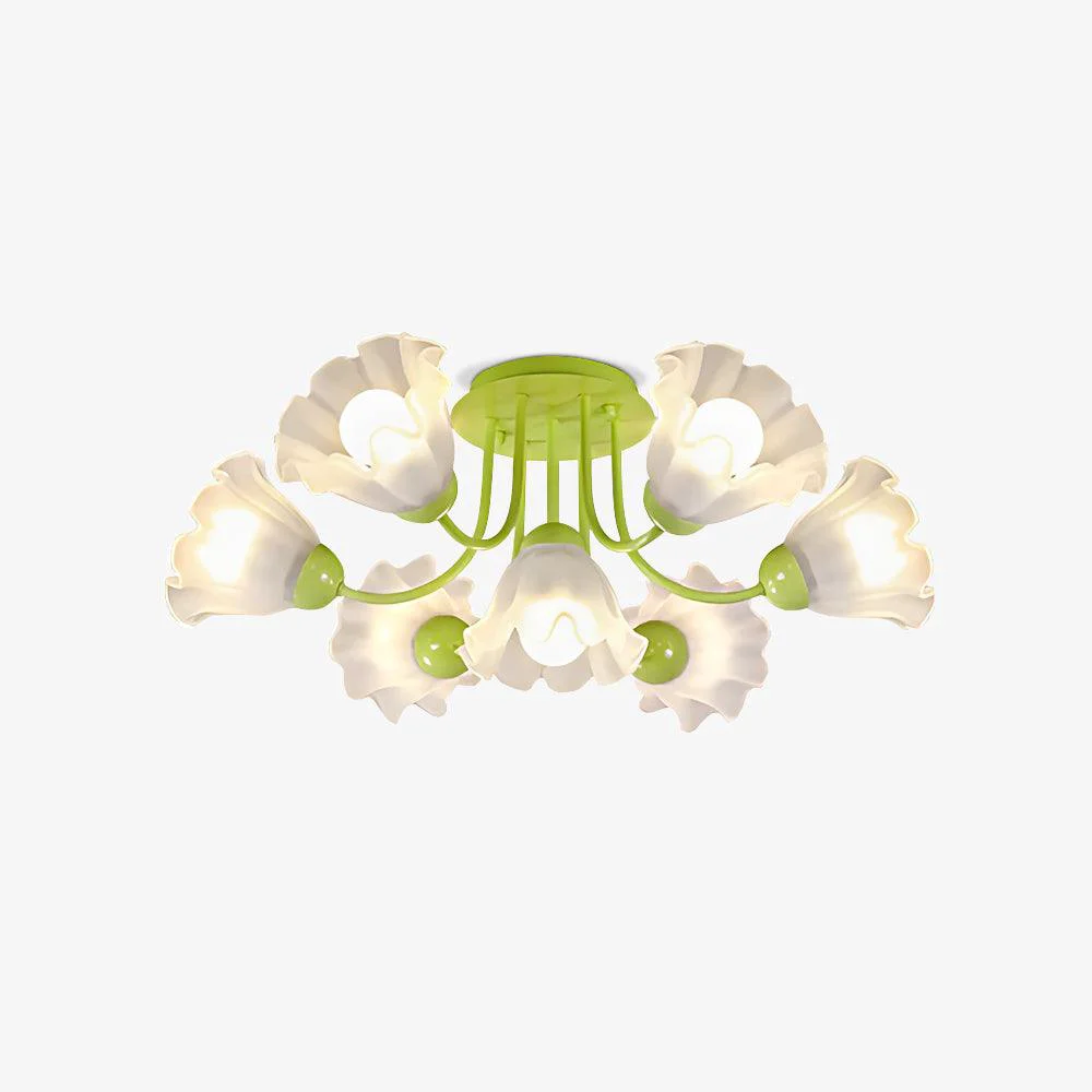 Responsible Floral Sculpted Ceiling Lamp Genuine
