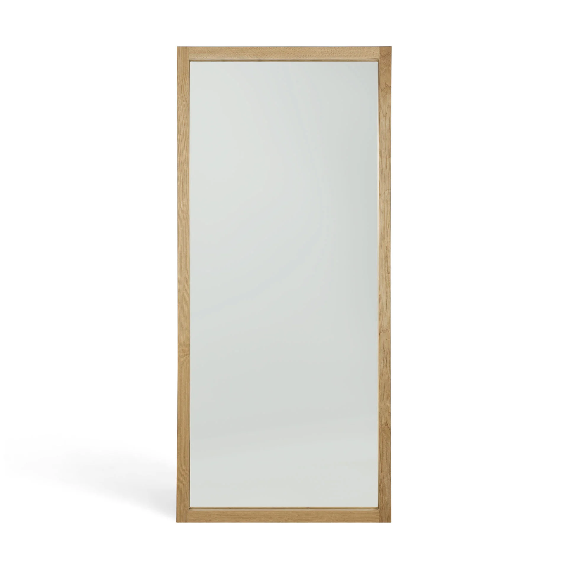 Authentic Light Frame Floor Mirror Oak 200cm Elite