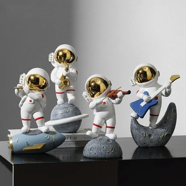 Minimalist Musical Astronaut Decoration Prestigious