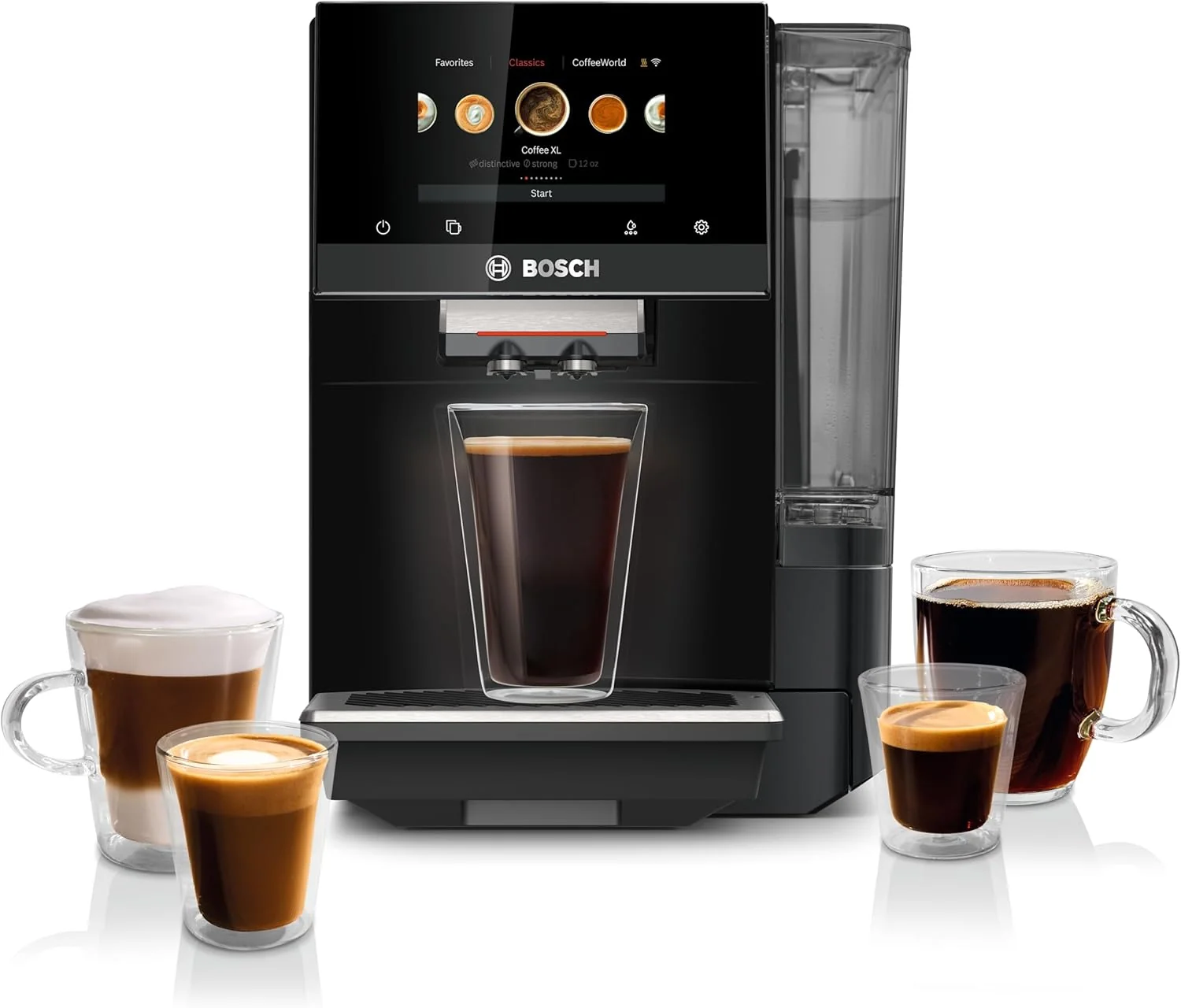 Easy-to-Use Bosch 800 Series Fully Automatic Espresso and Coffee Machine – 35 Drinks Cold Brew Double Cup Milk Hose Ceramic Grinder Smart Features Verified