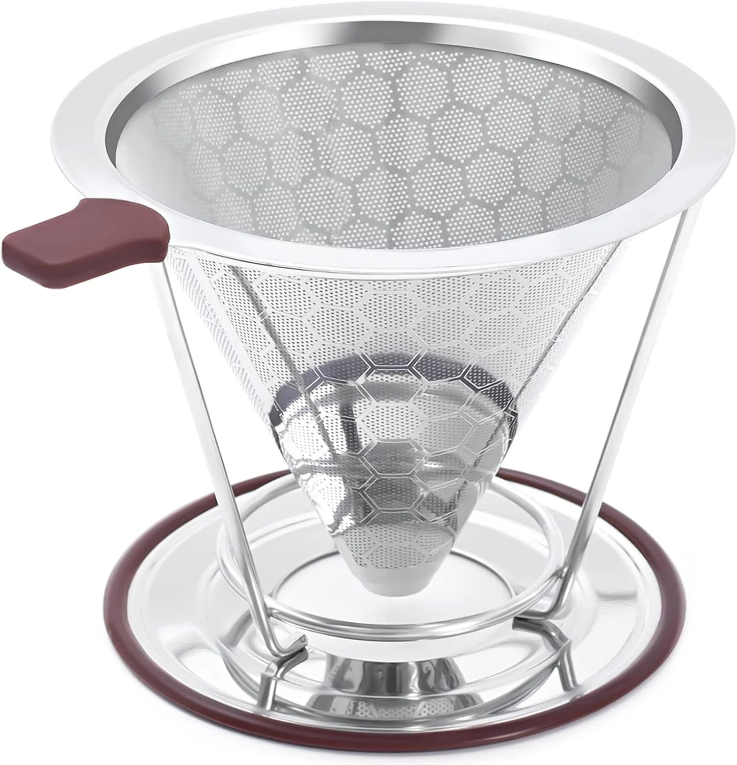 Advanced Pour Over Coffee Dripper Misetto Stainless Steel Filter Easy to Clean Paperless pour over coffee maker Reusable Filter Convenient