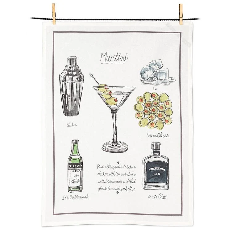 Lightweight Martini Recipe Tea Towel Next-Generation