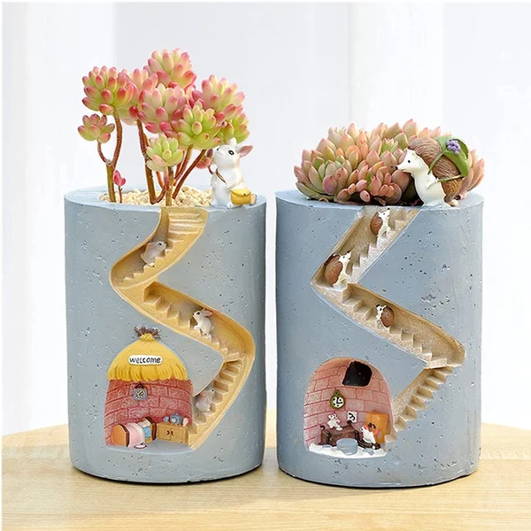 Sustainable Creative Resin Flower Pot Casual