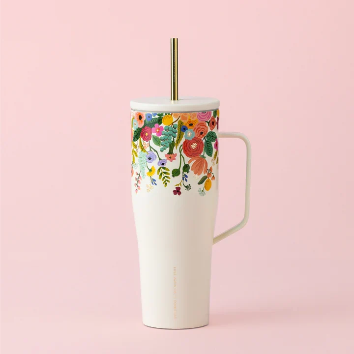 Functional Rifle Paper Co Cold Cup XL 30oz - Garden Party Cream High-Quality