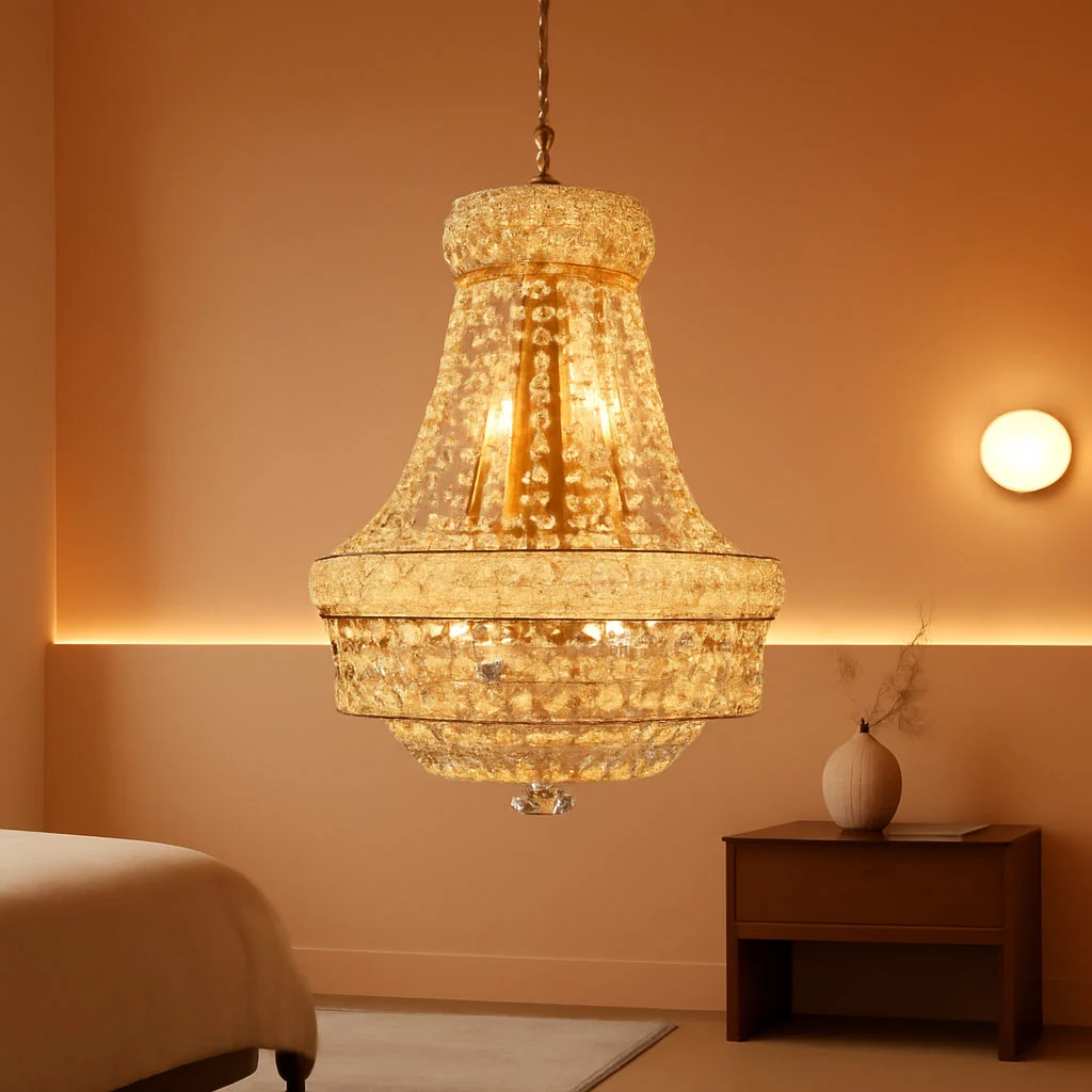 Safe Empire Crystal Chandeliers K9 Crystals Gold Finish Convenient