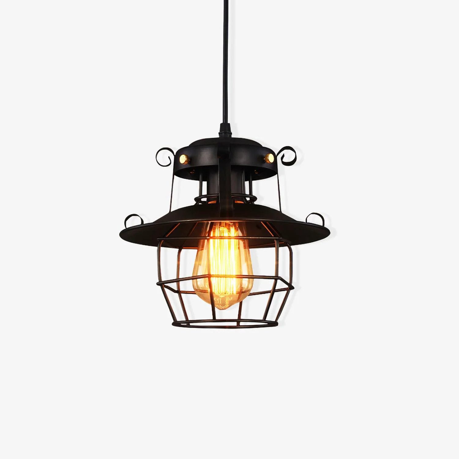 Prestigious Retro Birdcage Pendant Light Soft