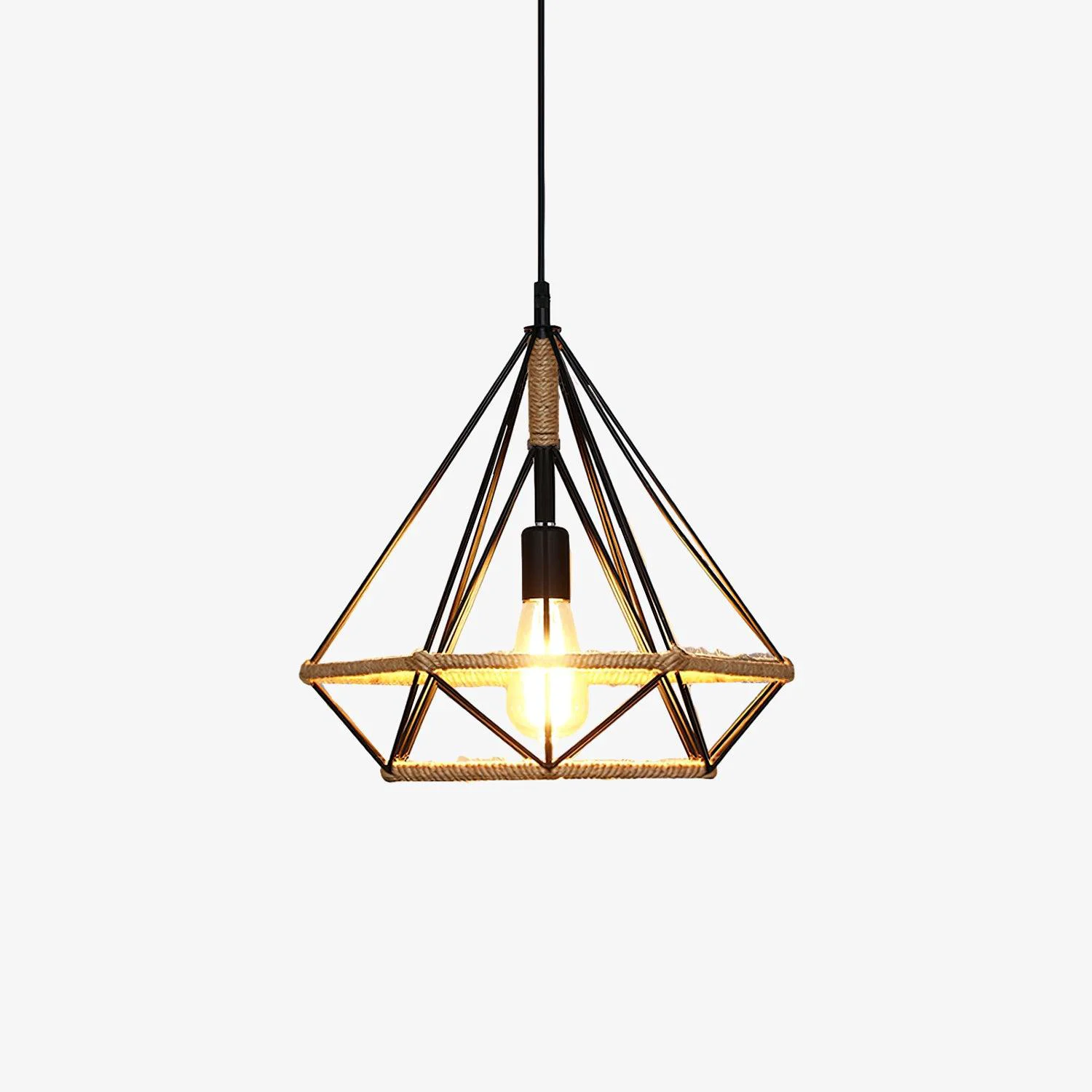 Unique Retro Hemp Rope Interesting Pendant Light Fine Crafted