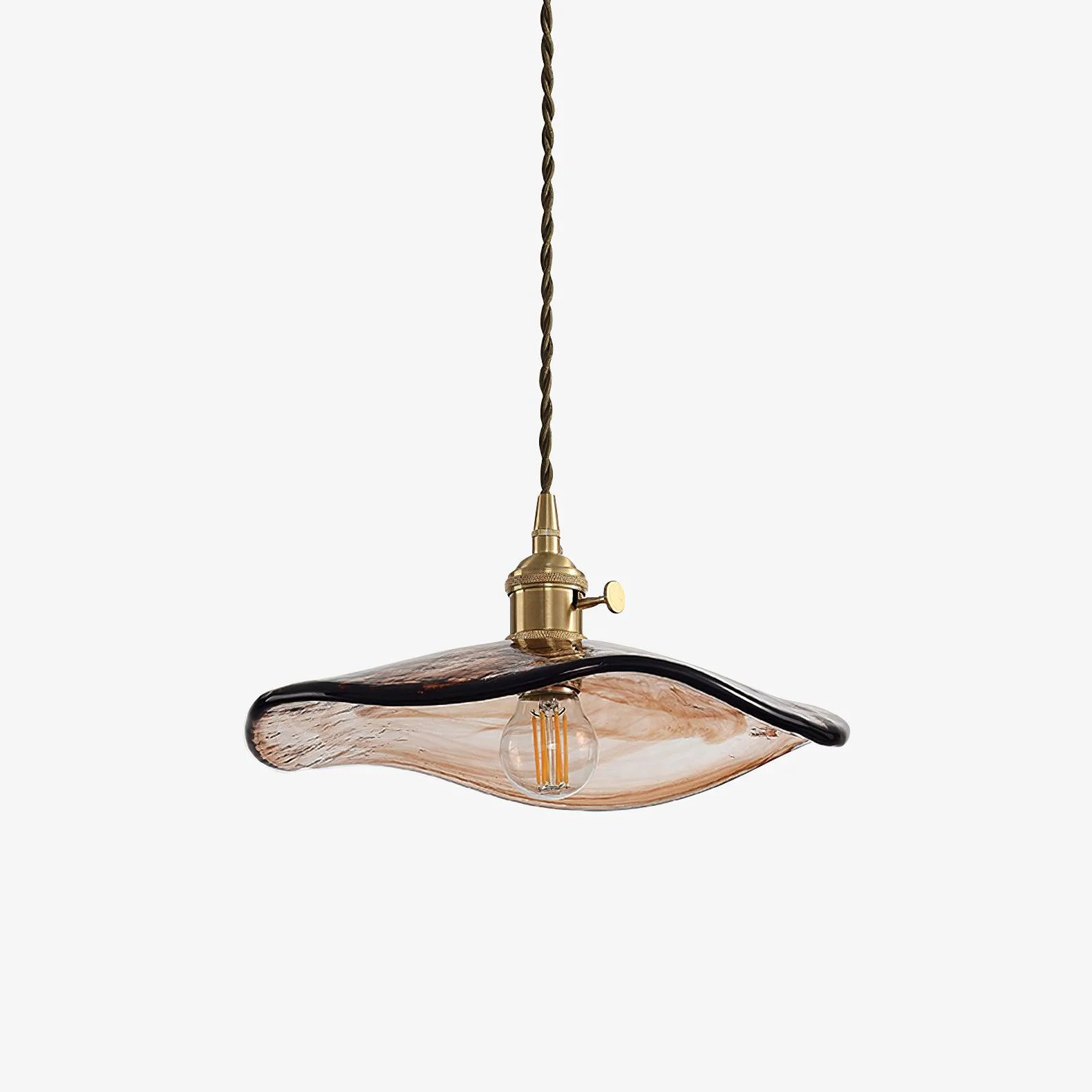 Fashionable Flower Petal Glass Pendant Light Optimized