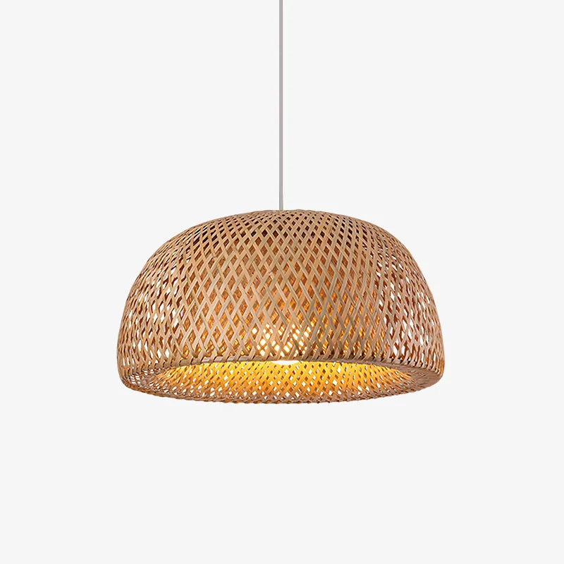 Artisan Bamboo Braided Pendant Lamp Premium