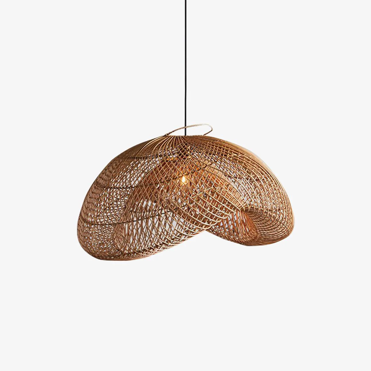 Dependable Rattan Wave Pendant Light Easy-to-Use