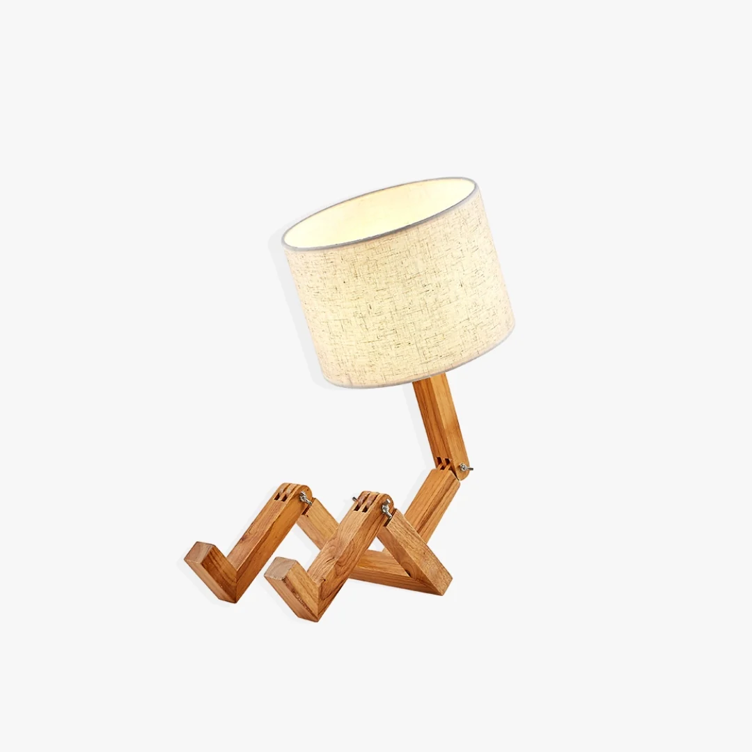 Advanced Solid Wood Robot Table Lamp Breathable