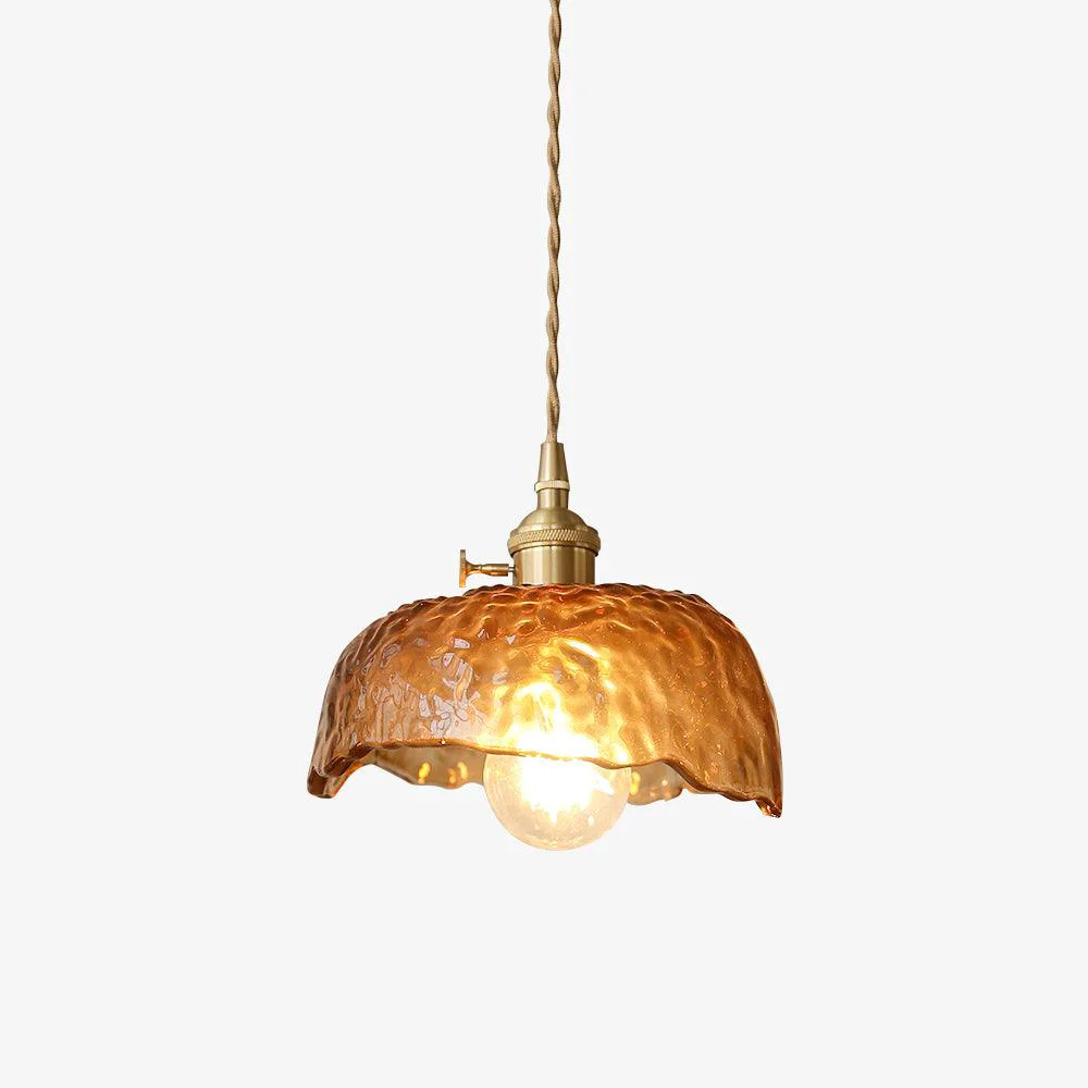 Solid Vintage Brown Glass Pendant Light Traditional