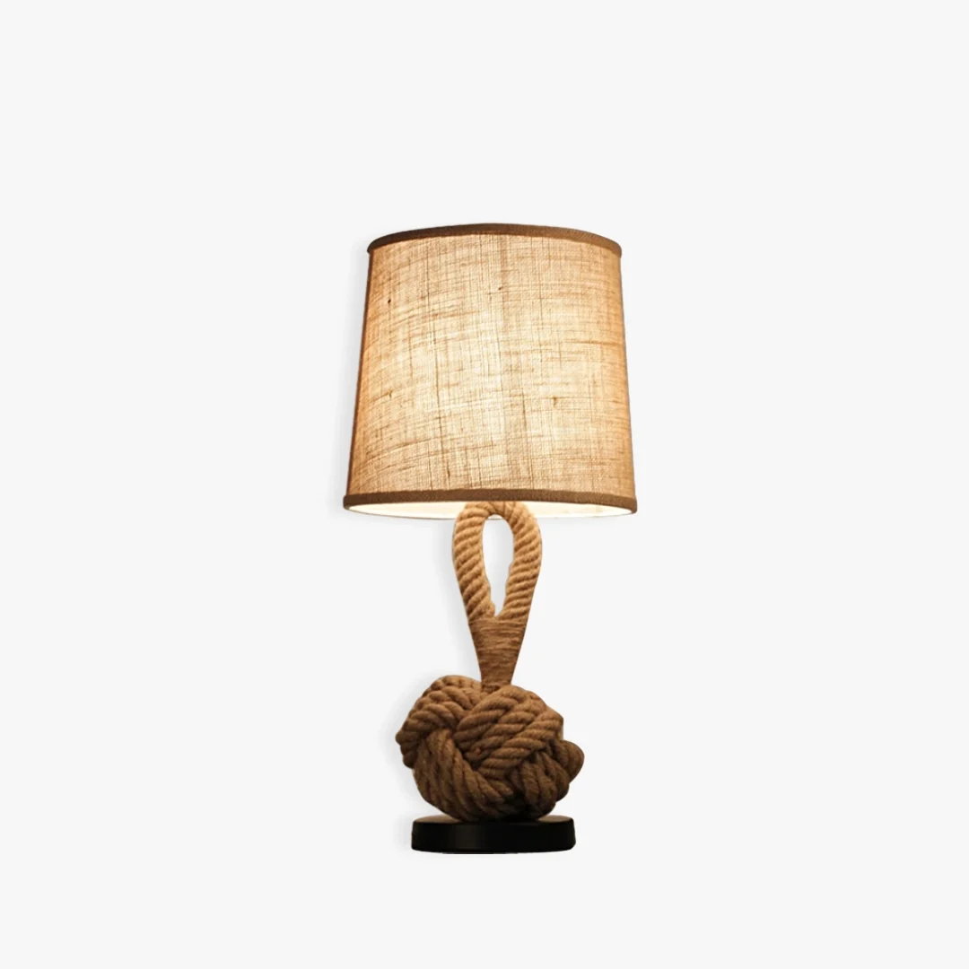 Comfortable Vintage Twine Table Lamp Authentic