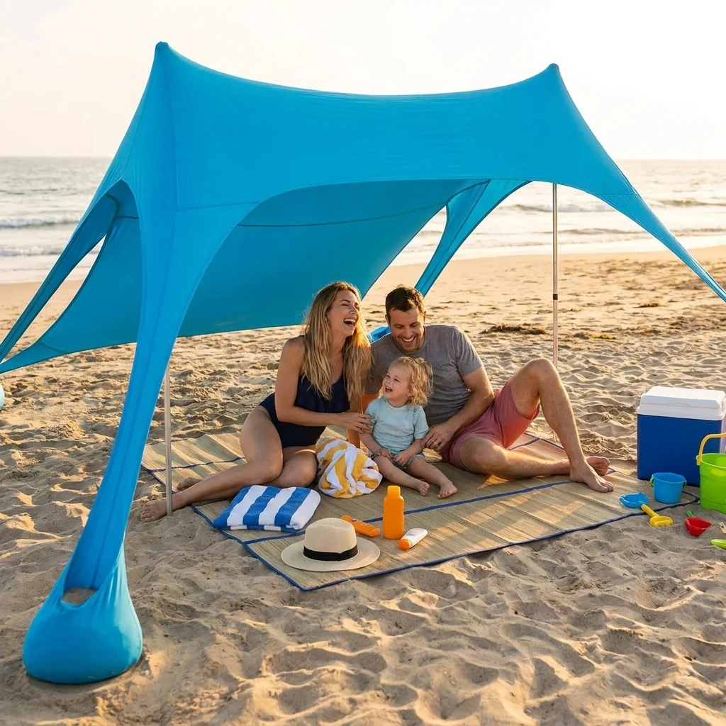 Exclusive Beach Sun Shade Canopy Lightweight UV with Carry Bag Responsible
