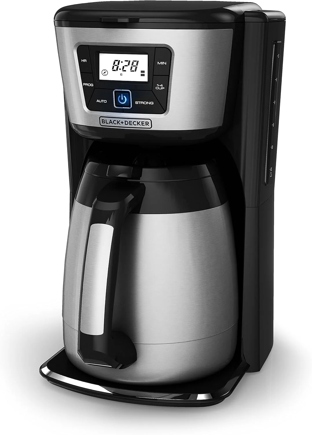 BLACK DECKER 12-Cup Thermal Coffee Maker Keep Coffee Hot with Insulated Stainless Steel Carafe Digital Controls Easy to Clean. High-Performance