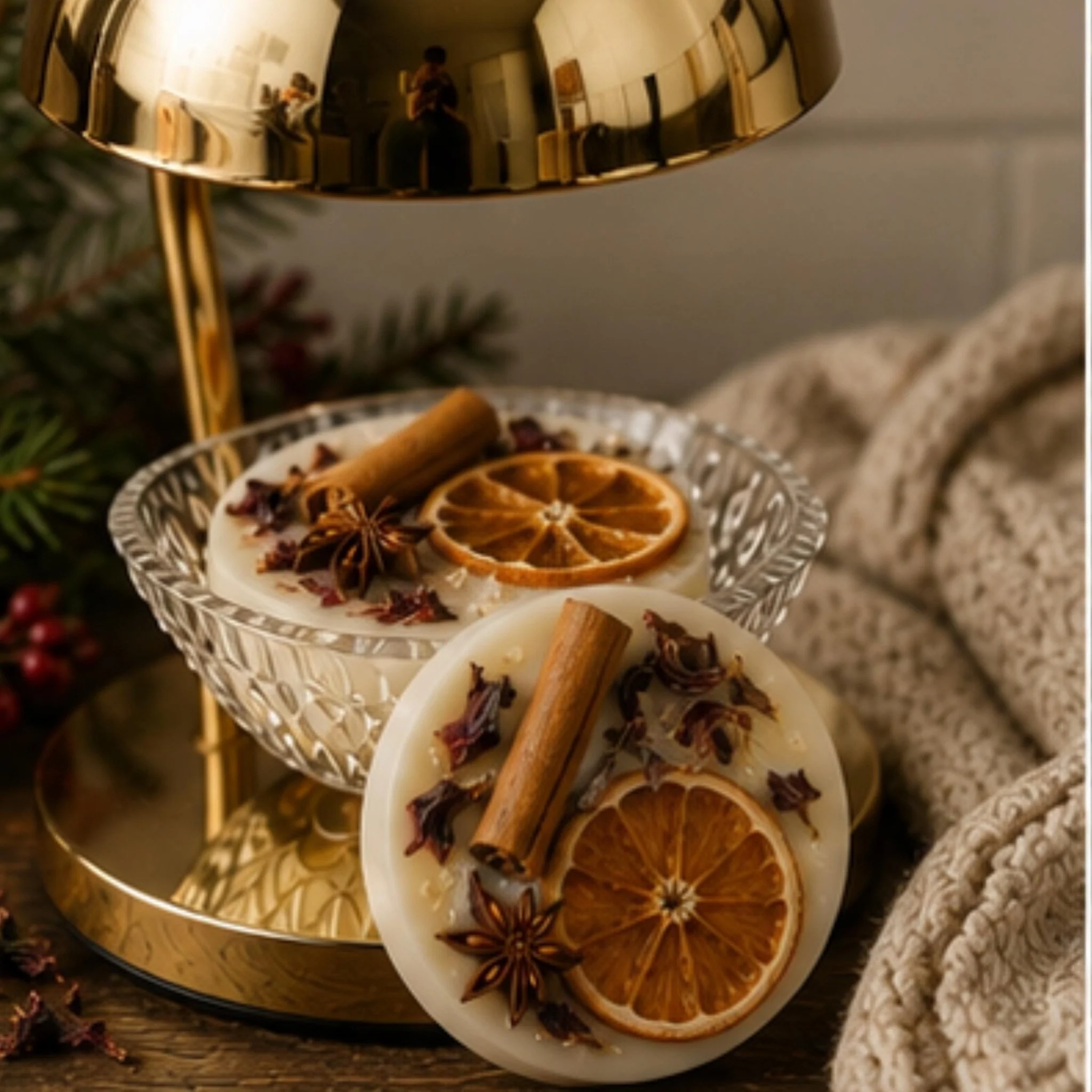Soft Mulled Wine Spice Wax Tart Wickless Candle Melt for Lamp Warmer Secure