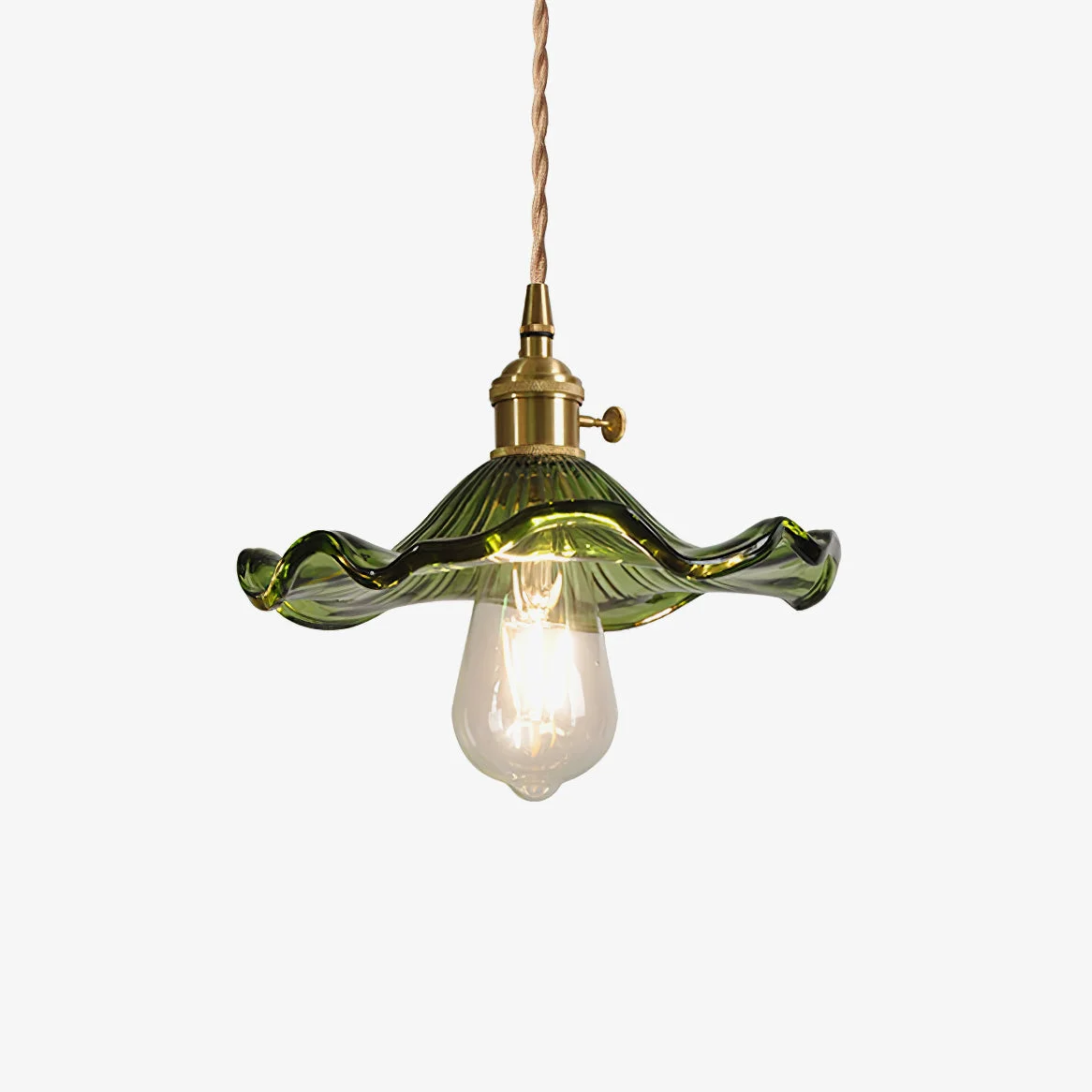 Prestigious Glass Hibiscus Flower Pendant Light Secure