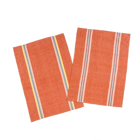 Efficient Madeira Stripe Linen cotton Tea Towels - Set Of 2 Innovative
