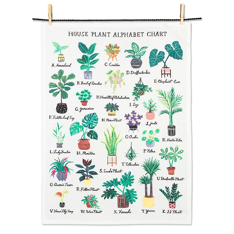 Healthy Plant Alphabet Tea Towel Specialty
