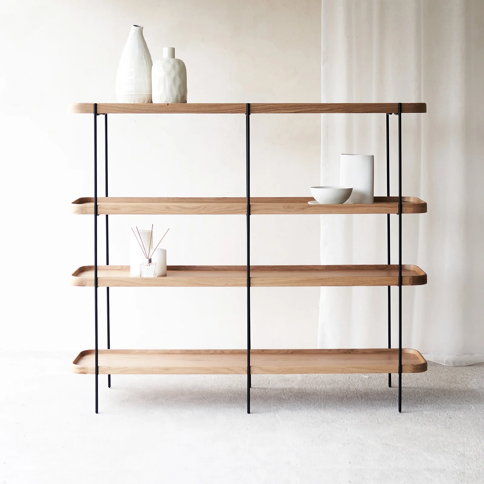 Contemporary Humla Tall Rack Oak Top-Quality