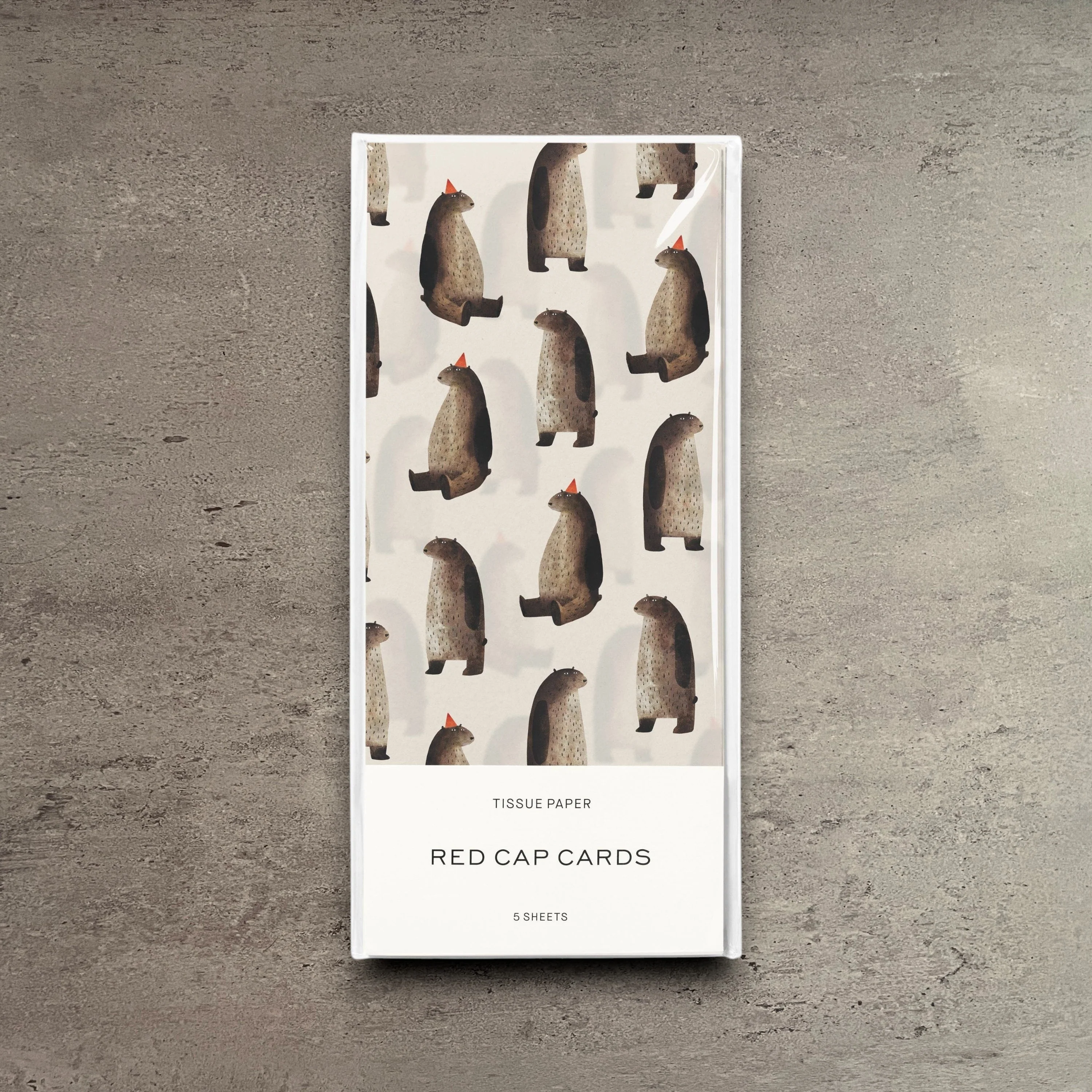 Next-Generation Party Bear Tissue Paper 5 Sheets Detailed