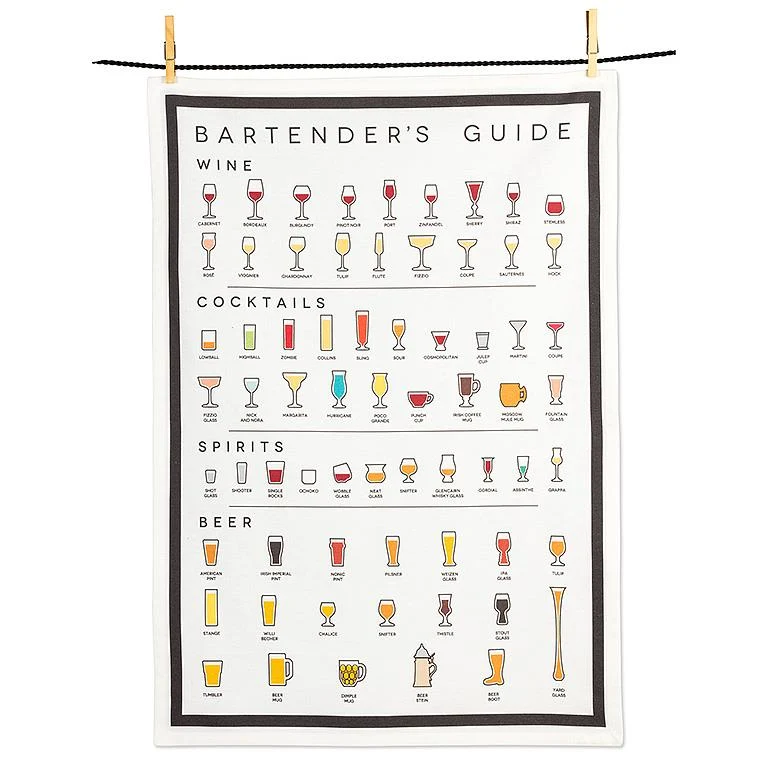 High-Performance Bartender's Guide Tea Towel Specialty