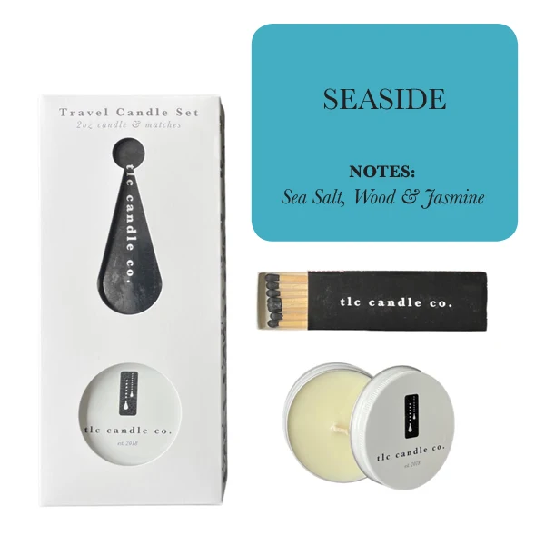 Artisan Travel Candle with Matches - Seaside Certified