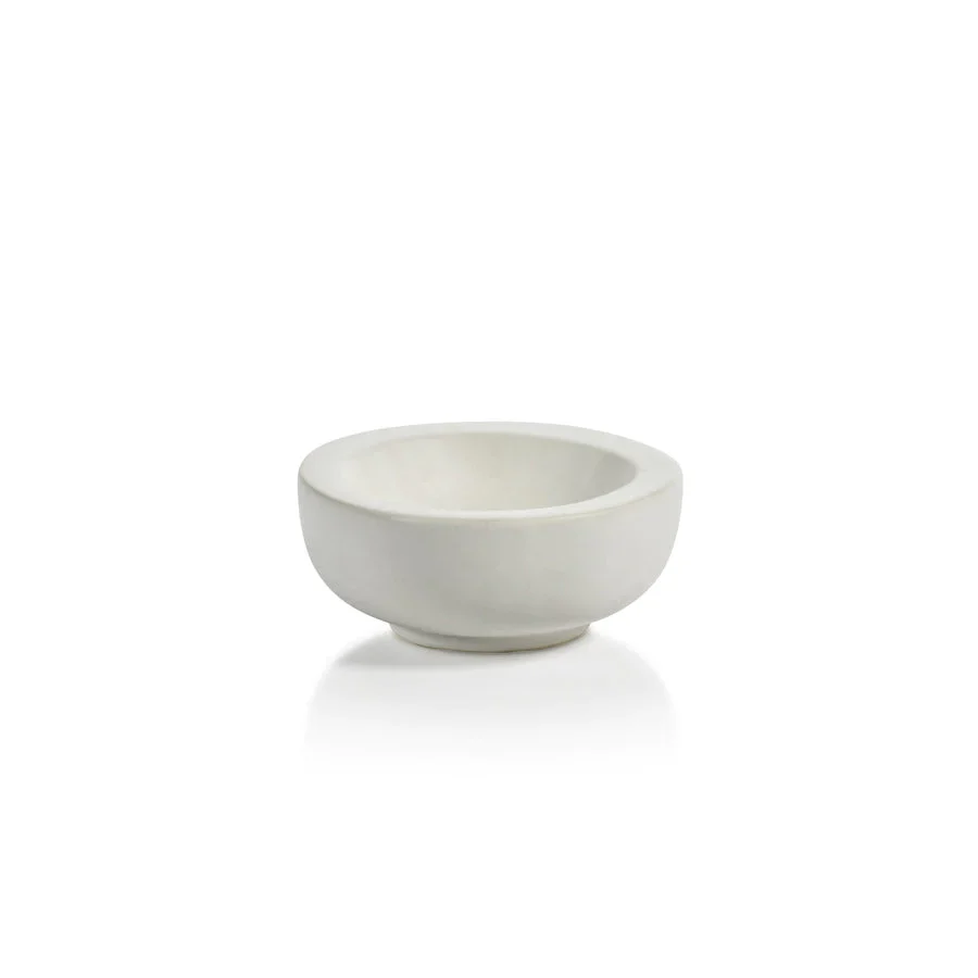 Recyclable Soft Organic Shape Bowl- Matt White Ceramic Long-Lasting