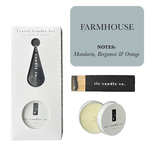 Advanced Travel Candle with Matches - Farmhouse Fine