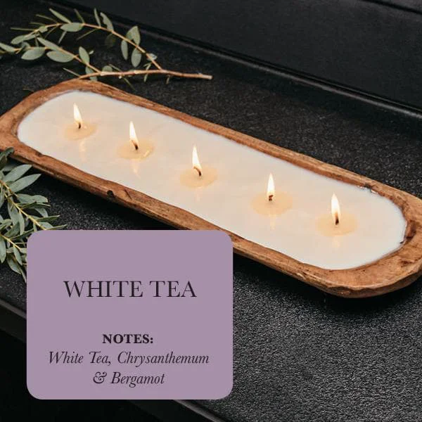 Innovative 5-Wick Dough Bowl Soy Candle - White Tea Official