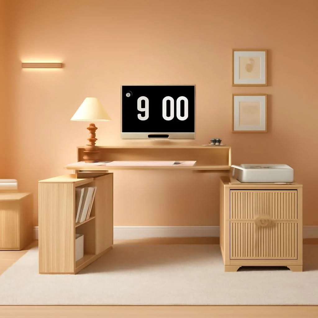 Fine 67-Inch L-Shaped Desk With Integrated Power Outlets Next-Generation