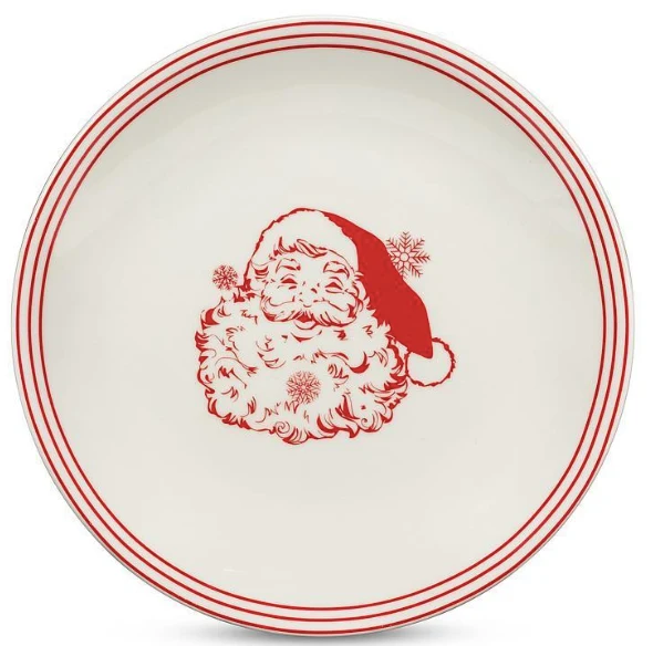 Flexible Vintage Style Santa Small Plate First-Class