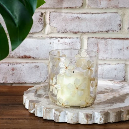 Fine Crafted Flower 3.5-inch Candle Jar Original